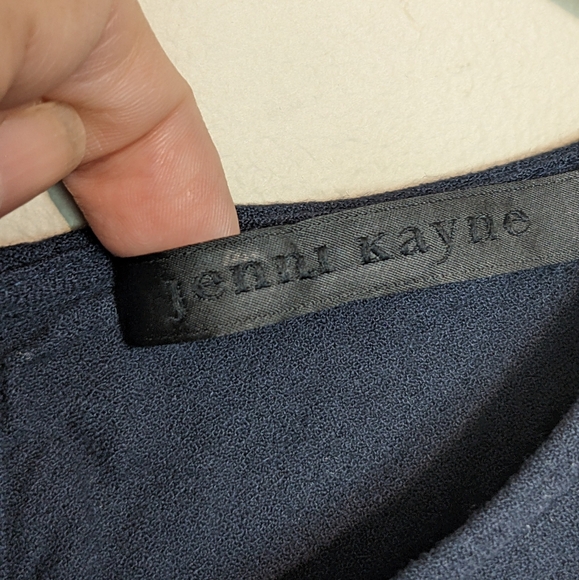 JENNI KAYNE Palmer Crepe T-Shirt Dress in Navy Blue Size Small - Picture 12 of 14